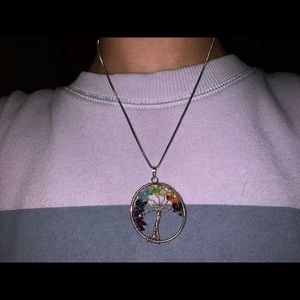 boho tree necklace